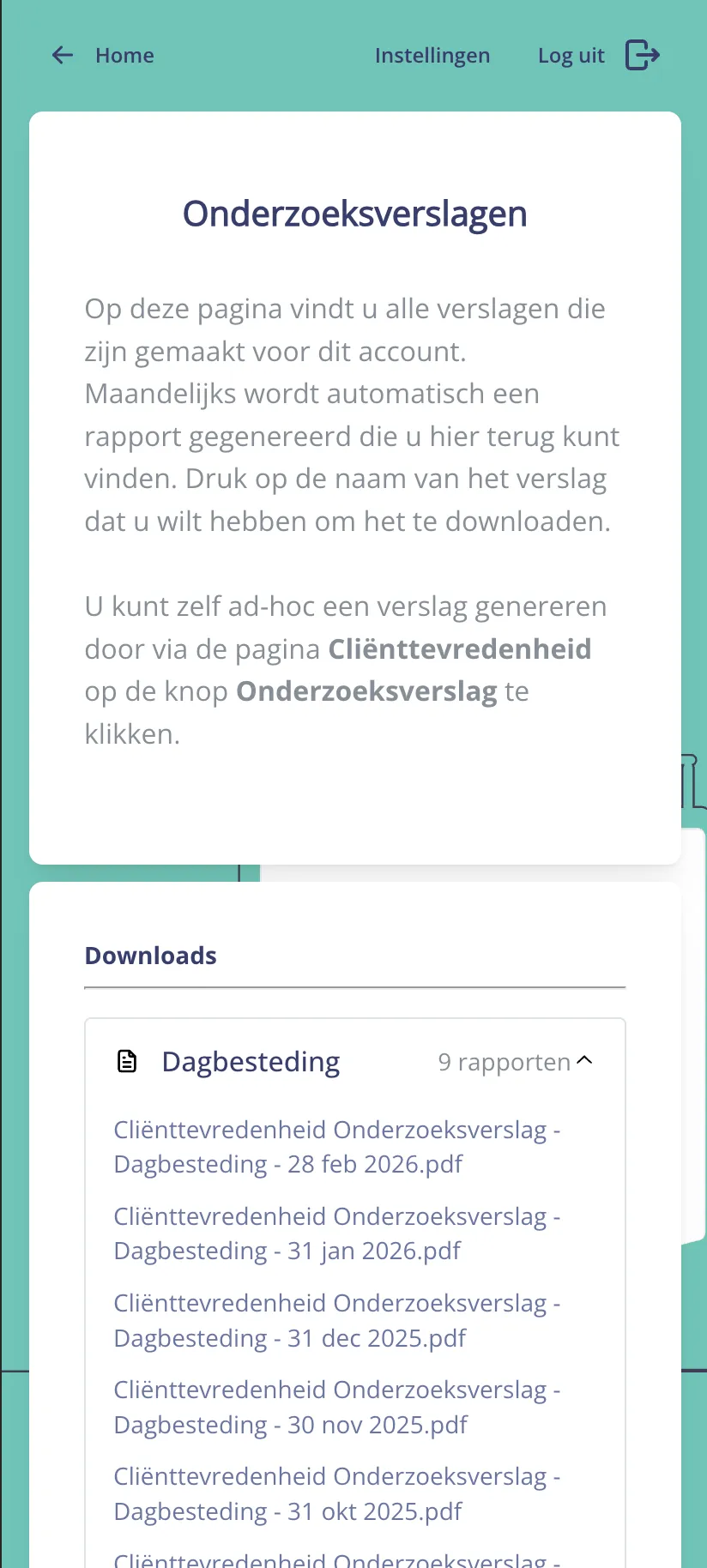 Zorgkeuze mobile view