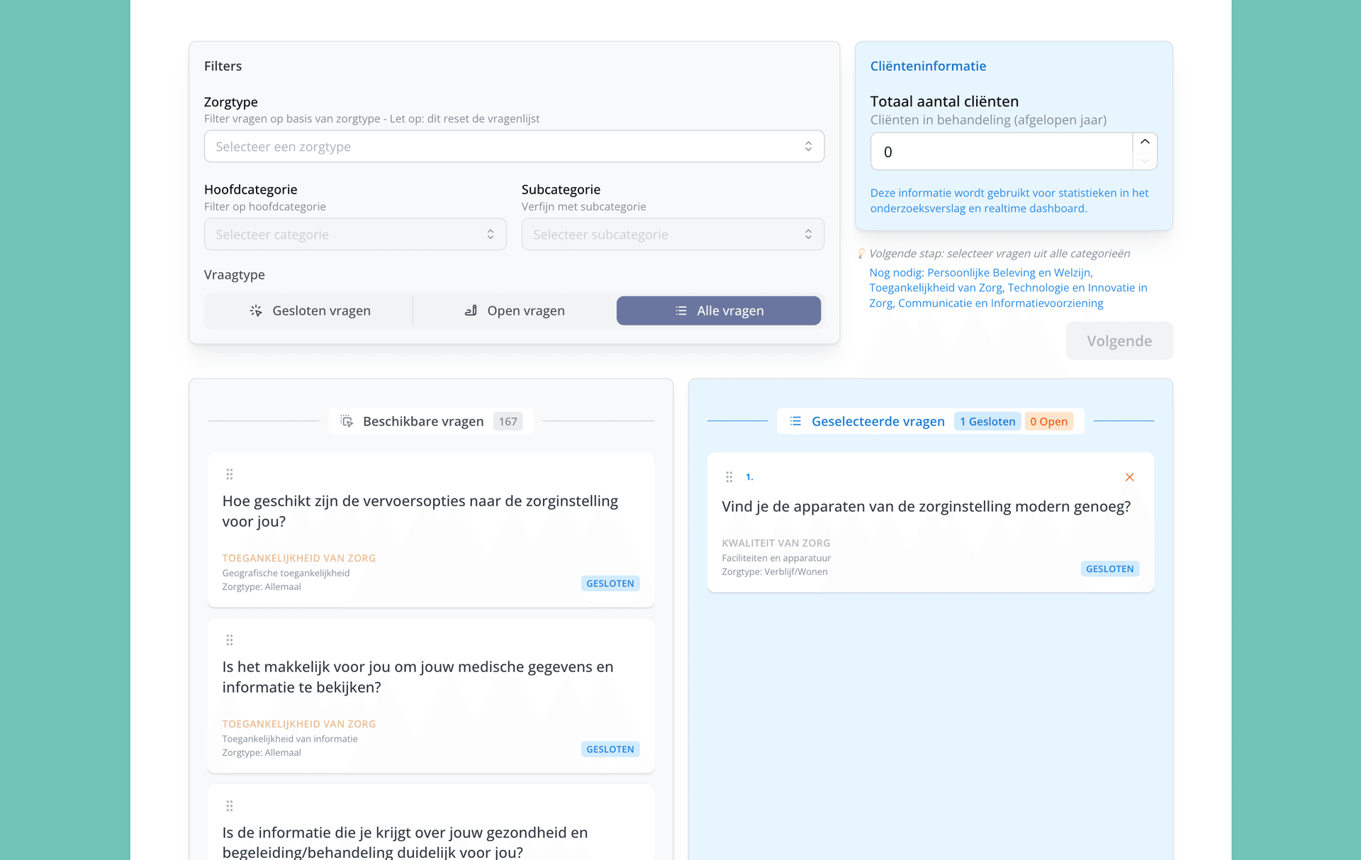 Zorgkeuze enquêtetool