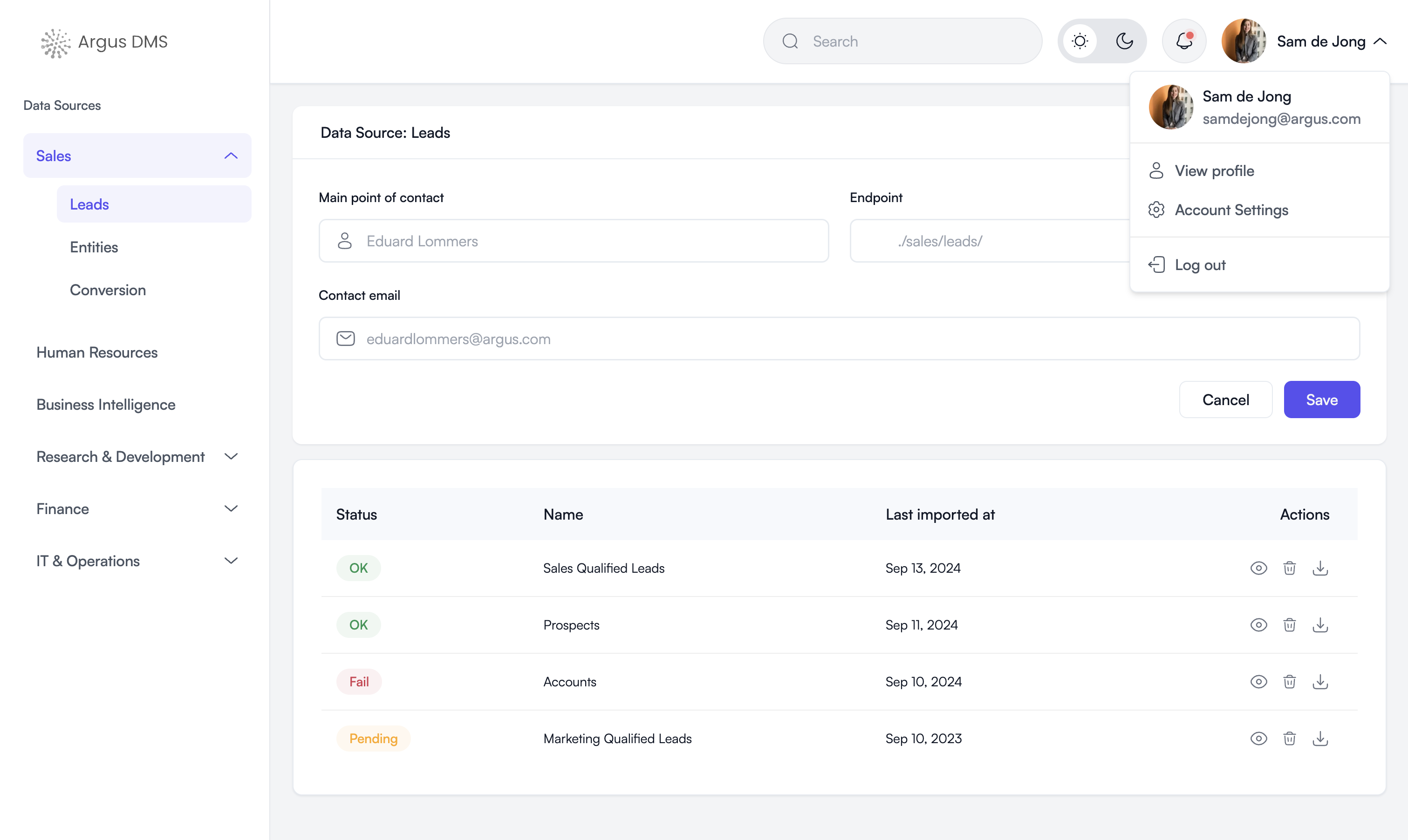 Data Management System